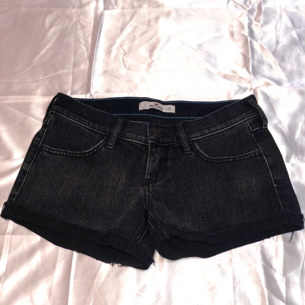 Hollister Black Wash Jean Shorts